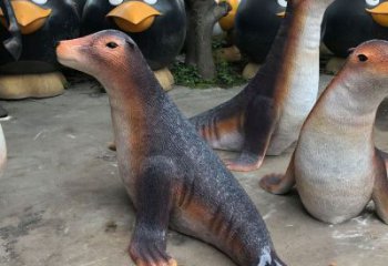營口園林海豹雕塑