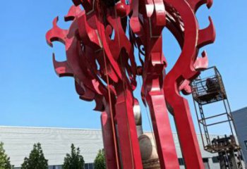 興安盟火球雕塑，精神堡壘火球雕塑落地展示