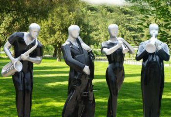 淄博公園吹拉彈唱雕塑