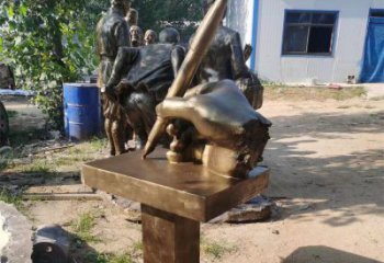 杏花嶺手握鋼筆雕塑，街道標(biāo)識(shí)，玻璃鋼手握鋼筆雕塑廠家