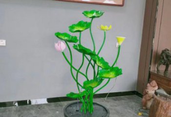 朔州荷花雕塑異型優(yōu)選，城市裝飾，展示荷花雕塑定做