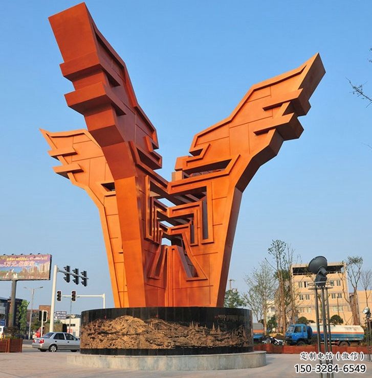 成都城市精神堡壘雕塑，抽象建筑元素，廣場(chǎng)景觀雕塑小品