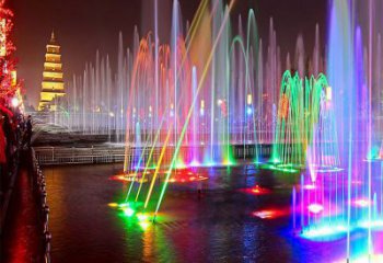 漢中選定噴泉雕塑，燈光數控效果，水景藝術雕塑