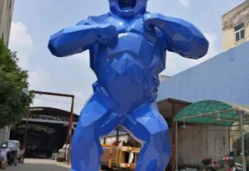 渭南彩繪黑猩猩雕塑