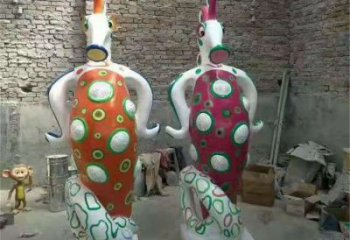 陽幼兒園河馬雕塑，動漫文化雕塑，卡通動物制作