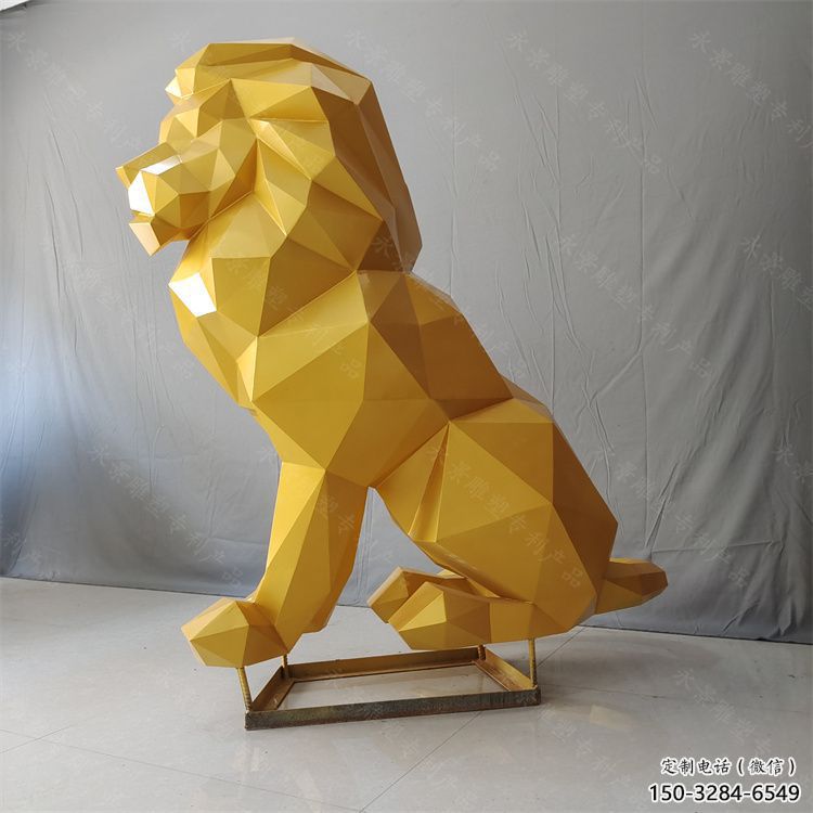紹興獅子雕塑服務(wù)商，動(dòng)物雕塑，不銹鋼獅子雕塑制作