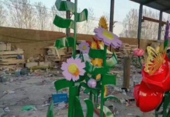 紹興茉莉花雕塑訂做，城市雕塑，不銹鋼茉莉花雕塑廠