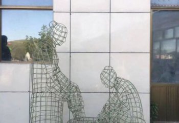 西湖鏤空孝道雕塑通用，街景小品，鐵藝洗腳雕塑制造