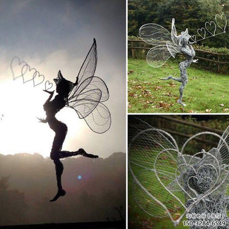 江北小精靈雕塑，抽象卡通雕塑，美陳人物擺件