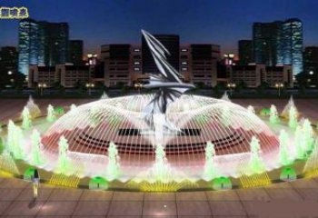 長壽水景搖擺噴泉雕塑，循環(huán)噴水模式噴泉雕塑加工
