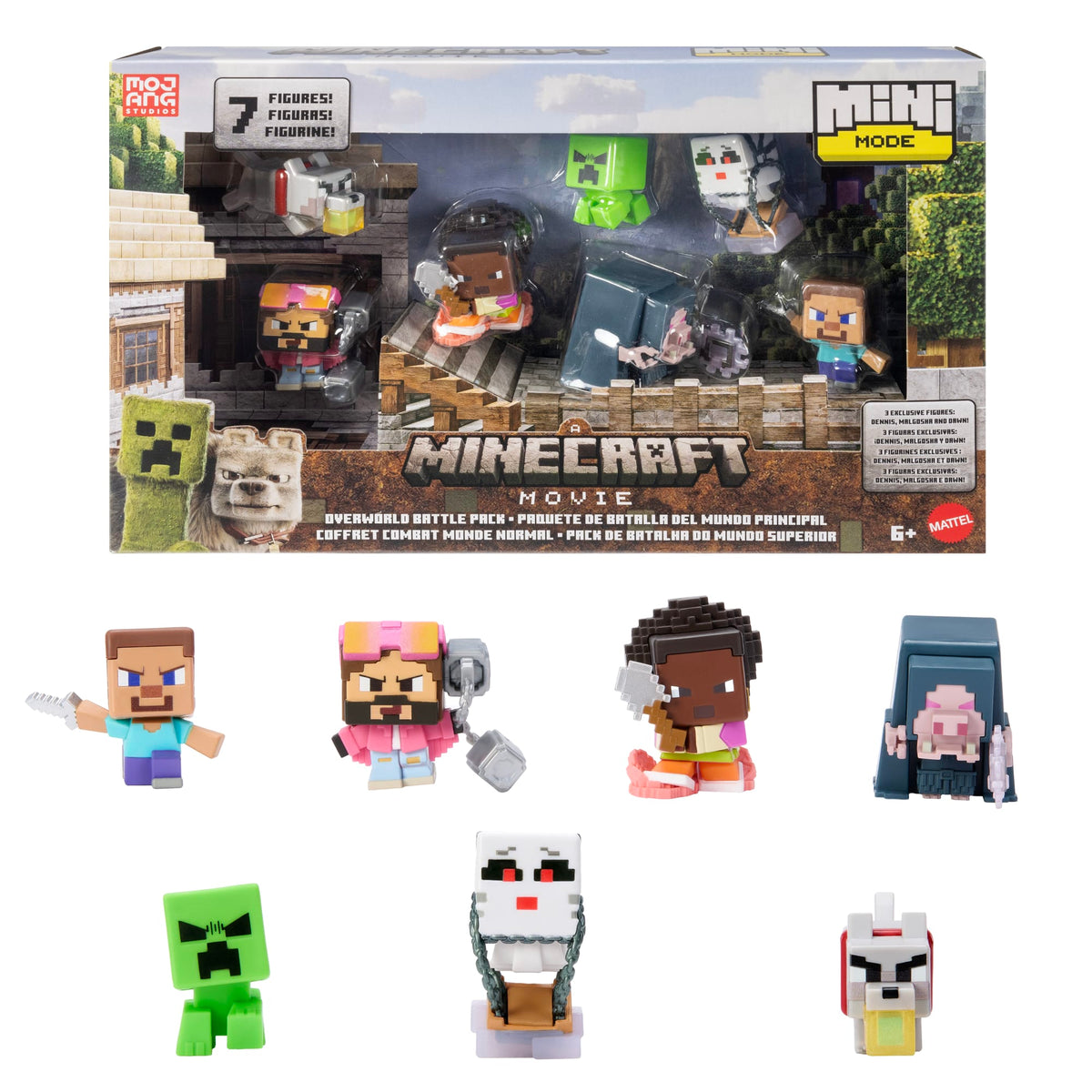 Minecraft –Mode Mini – Coffret Figurines –Coffret Combat Monde Normal