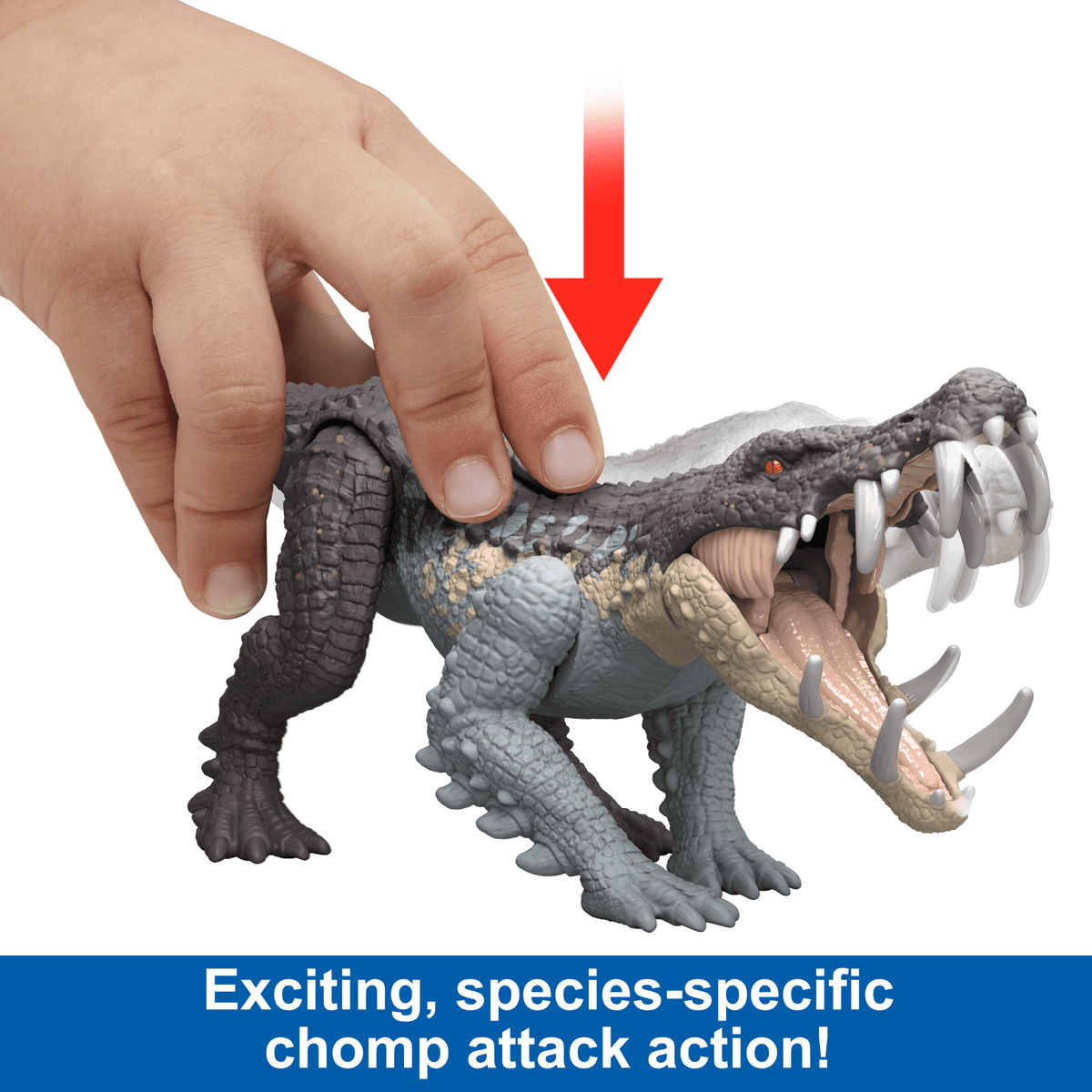 Jurassic World Strike Attack Kaprosuchus Dinosaur Toy With Single Strike Action