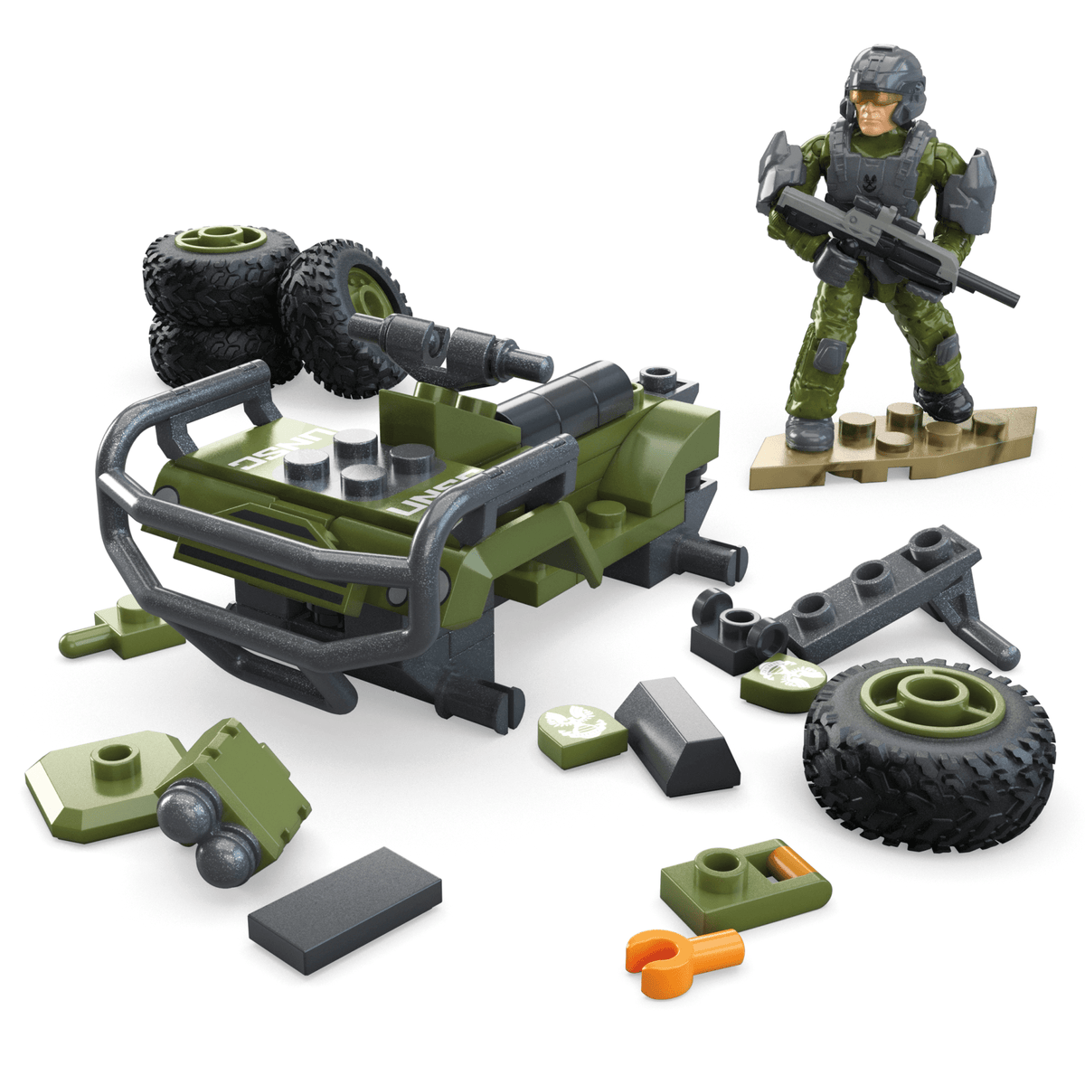 Mega  Halo  Coffret de Construction  Mongoose Fleetcom, 2 Figurines